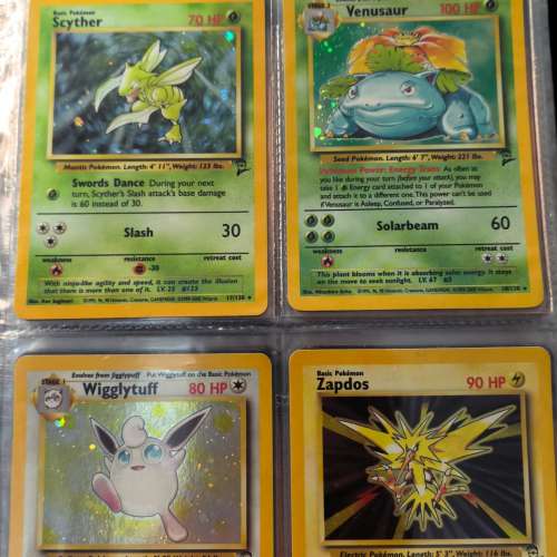 pokemon Base set 2 No.1-20 holo 全閃卡