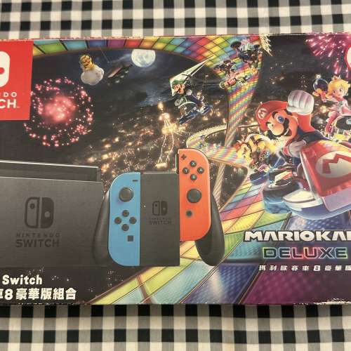 Switch 1 任天堂遊戲機套裝 瑪利奧特別版本 行貨 95%新 非常少用和新淨 只機背有輕...