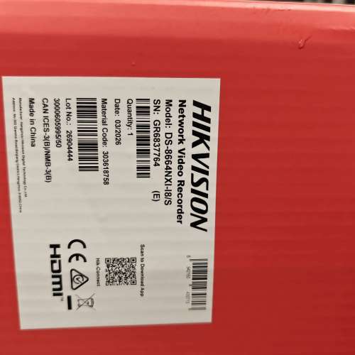 海康威視Hikvision NVR (連內置6組 6TB 硬碟)