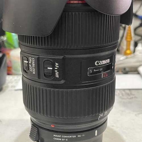 99%成新Canon EF 24-105mm F4L IS II USM連Sigma Canon to Sony converter