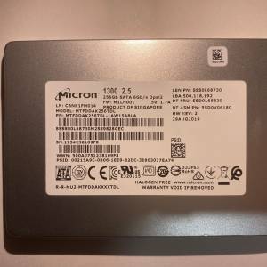 Micron 1300 256GB 2.5&rdquo; SATA SSD