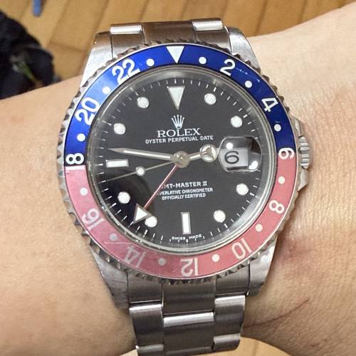 全香港最𠃊平😆 Rolex 16710 百事圈 紅藍退色圈 K頭 78790A保險扣帶11格 平X到笑😂...