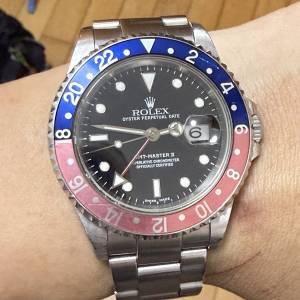 全香港最𠃊平😆 Rolex 16710 百事圈 紅藍退色圈 K頭 78790A保險扣帶11格 平X到笑😂...