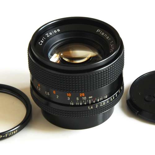 Contax 50mm f1.4 AEJ Carl Zeiss T* Planar Contax 55mm P filter 95% New