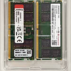 Kingston / Transcend DDR5 SO-DIMM 32GB SODIMM  筆記本記憶體
