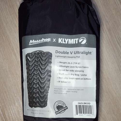 Klymit x Massdrop Double V Ultralight 充氣睡墊