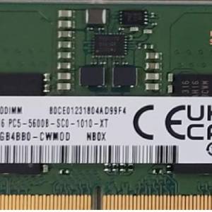 Samsung DDR5 5600 8GB SODIMM 記憶體 (新拆未用)