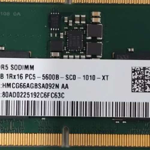 Samsung DDR5 5600 8GB SODIMM 記憶體 (新拆未用)