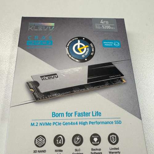 KLEVV CRAS C910 M.2 NVMe PCIe Gen4x4 SSD 4TB
