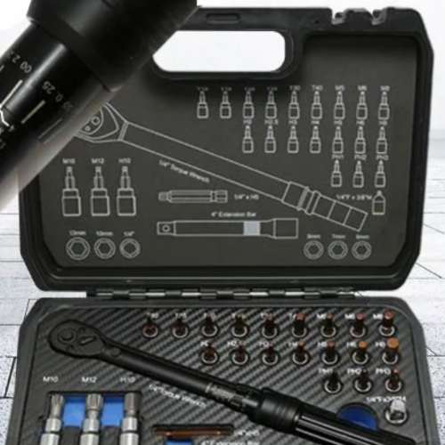 33Pcs in 1 Adjustable Torque Wrench Set (SET torque value), Bike Torque Wrench