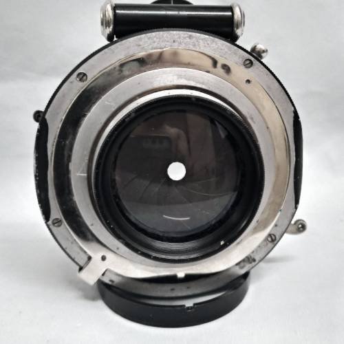 戰前 Voigtlander Heliar 5-7/8&ldquo;(150mm) F4,5 shutter鏡,快門/光圈正常,已加M52牙(...