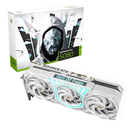 GALAX GeForce RTX&trade; 5080 HOF Gaming 16GB GDDR7 白色