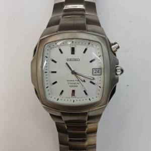 ( 市上無雙) 全新古董Seiko Titanium Tank Kinetic Watch