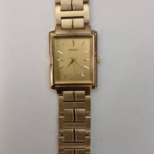 全新古董 Vintage1990 Seiko 7N01-5C90 Tank Quartz Watch ( 26mm &times; 34mm, 男女都...