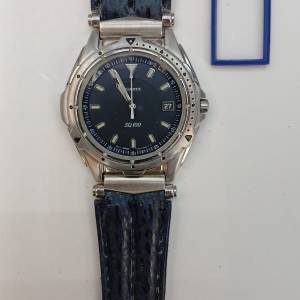 ( 罕有全新貨品 ) Seiko 100m Quartz Watch w/ Sharkskin Strap