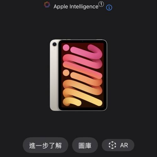 Apple iPAD mini  A17 (A17Pro) 星光色 256GB wifi 版