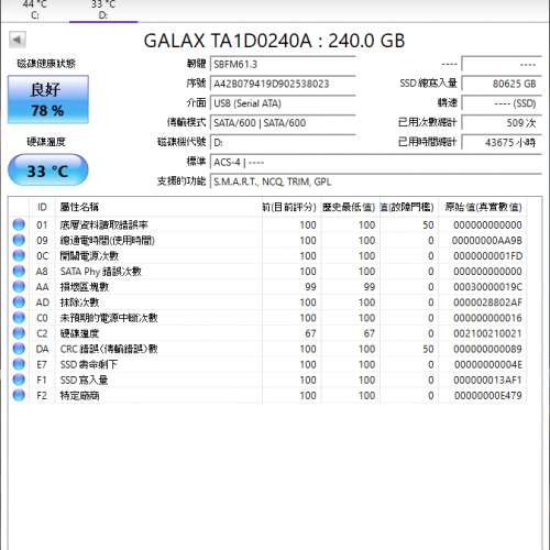 GALAX SSD 240GB