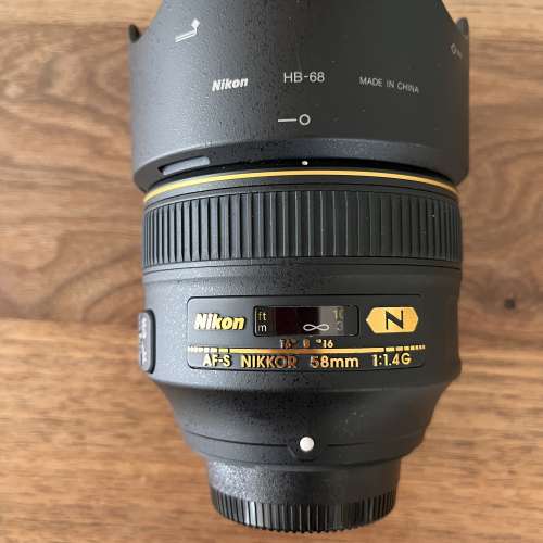 Nikon AF 58mm f1.4G