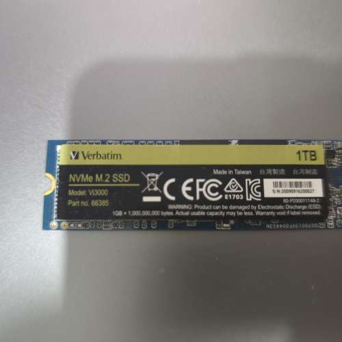 Verbatim NVMe M.2 SSD 1TB V3000