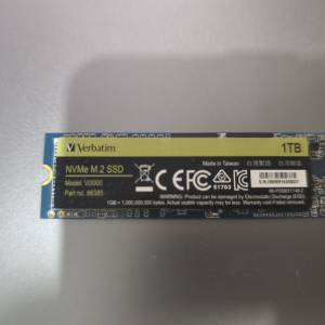 Verbatim NVMe M.2 SSD 1TB V3000
