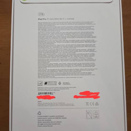 匈牙利版 M4 iPad Pro 11吋 2TB Wi-Fi + Cellular