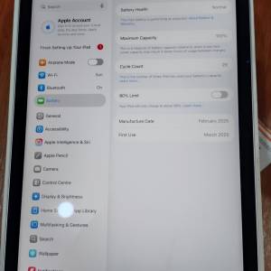 淨機靚仔IPAD AIR M3 十一吋128GB紫色 wifi電池健康度100