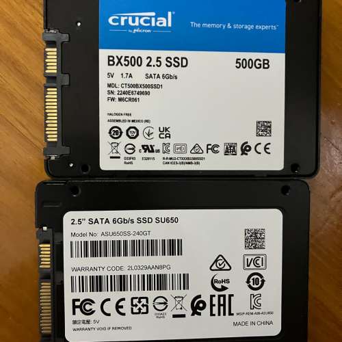 500G and 240G SSD