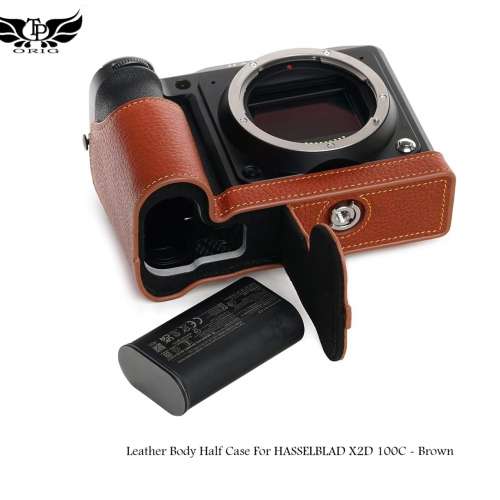 TP Original Leather Body Half Case For HASSELBLAD X2D 100C - Brown