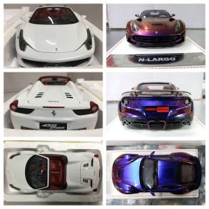 FERRARI 1/18 NOVITEC ROSSO Chameleon 006 N-LARGO Purple Red Copper / HOTWHEELS 4