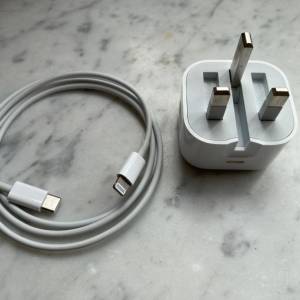 Apple 原廠 USB-C to Lightning 充電線 + 20W火牛