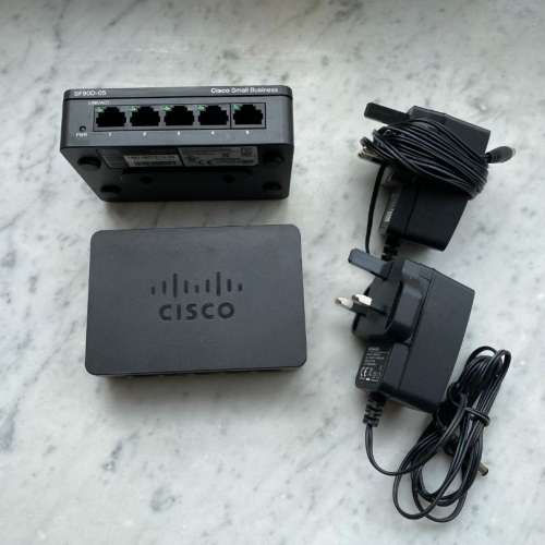 CISCO 5Ports Switch 迷你網絡交換器連火牛 2Set