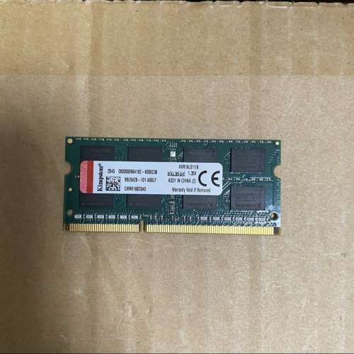 Kingston DDR3L 8GB 1600MHz 筆記簿電腦記憶體