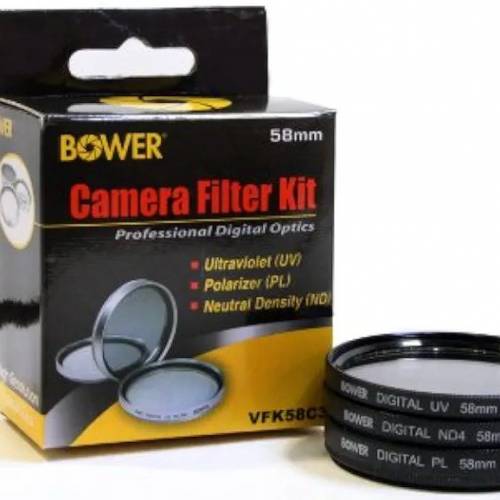 Bower 58mm Filter Kit ( UV, CPL & FLD ) ( 3Pcs. )