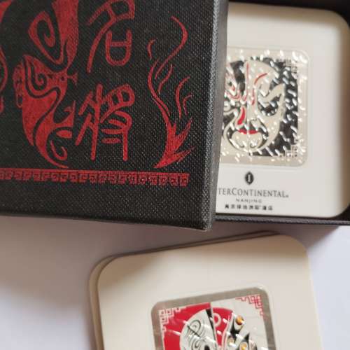 杯墊(面譜圖案裱紙)