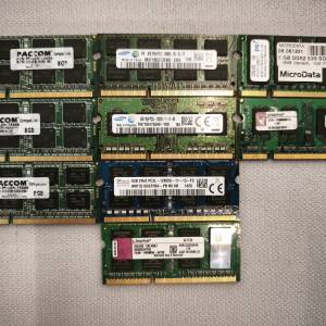 Laptop Notebook RAM 有SODIMM DDR3 DDR2