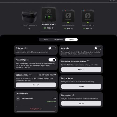 Rode Wireless PRO Wireless Microphone System 有單 無盒 一拖二專業無線麥克風套裝