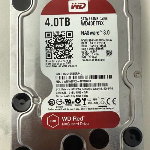 WD_Red 4TB 3.5&rdquo; SATA HDD (WD40EFRX)