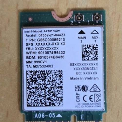 Intel ax101 wifi card WiFi 6 卡 網絡卡 帶藍牙