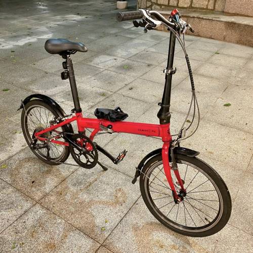 Dahon Speed P8 Archer 改9速指撥大紅色20寸摺疊單車