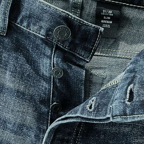 H&M Denim Men's Jeans 34"腰 Modern Straight 男裝深藍牛仔褲