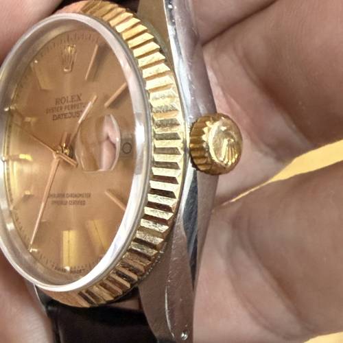 Rolex 16013 3035機芯 K金圈（不是原裝） 改了水晶玻璃面 送靚皮帶 代用扣 $19999