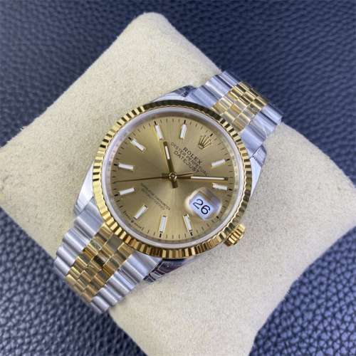 Rolex 勞力士 日誌型 m126233-0015 36mm 金盤 VS