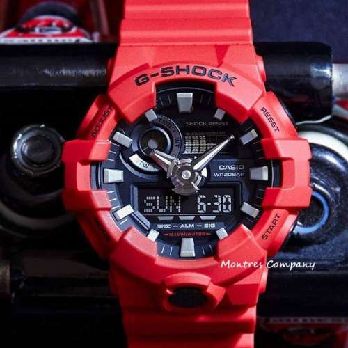 Montres Company 香港註冊公司(33年老店) 卡西歐 CASIO G-Shock 五年電池壽命 黑紅...