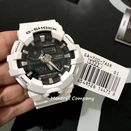 Montres Company 香港註冊公司(33年老店) 卡西歐 CASIO G-Shock 五年電池壽命 白兵...