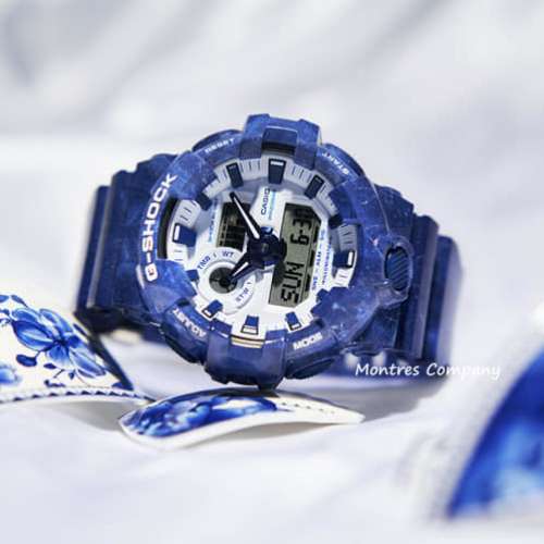 ontres Company 香港註冊公司 (33年老店) 卡西歐 CASIO G-Shock 藍白色 GA-700BWP-2...