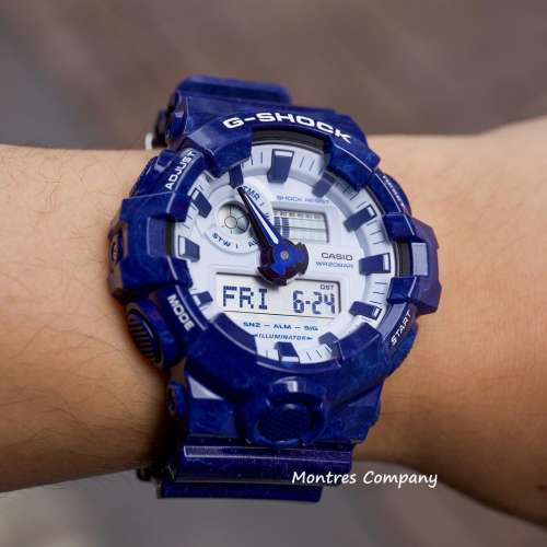 ontres Company 香港註冊公司 (33年老店) 卡西歐 CASIO G-Shock 藍白色 GA-700BWP-2...