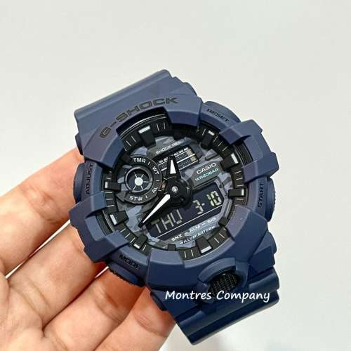 Montres Company 香港註冊公司 (33年老店) 卡西歐 CASIO G-SHOCK 迷彩圖案 藍黑色 ...
