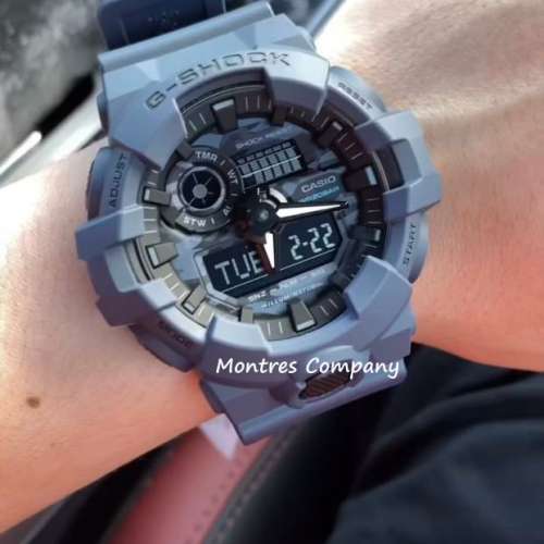 Montres Company 香港註冊公司 (33年老店) 卡西歐 CASIO G-SHOCK 迷彩圖案 藍黑色 ...