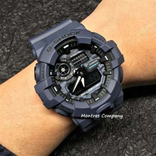 Montres Company 香港註冊公司 (33年老店) 卡西歐 CASIO G-SHOCK 迷彩圖案 藍黑色 ...