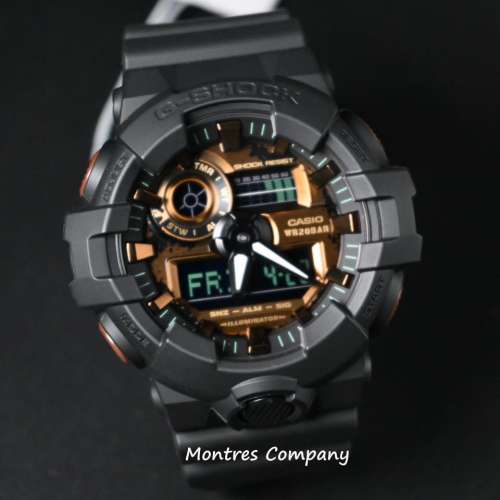 Montres Company 香港註冊公司 (33年老店) 卡西歐 CASIO G-Shock 防震 黑玫瑰金色 ...